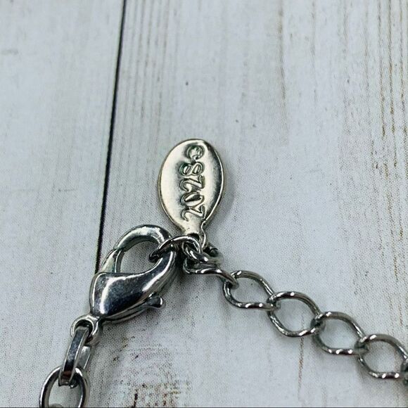 2028 Silver Crystal Flower Necklace - Picture 3 of 3